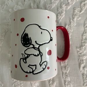 Peanuts White and Red Snoopy Mug